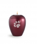 Preview: Pet Urn Crystal Red Wine with Crystal Heart and Tealight
