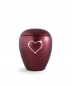 Preview: Tierurne Crystal Weinrot mit Kristall-Herz
