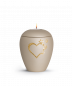 Preview: Pet Urn Verona Colour Champagner with heart-paws lid cheap