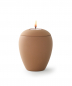 Preview: Tieurne Siena schlicht Farbe Sand mit Teelicht