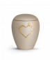 Preview: Pet Urn Verona Colour Champagner with heart-paws