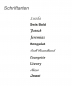 Preview: Schriftarten für Folienbeschriftung