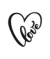 Preview: Folienmotiv Schriftzug Love mit Herz