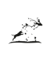 Preview: Hundeurne Lasergravur Motiv Hund springend Natur