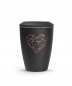Preview: Pet Urn Edition Lina with brushed gold band domed lid