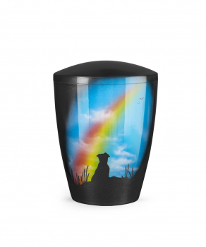 Tierurne Edition Airbrush Motiv: "Regenbogen Hund" versch. Größen
