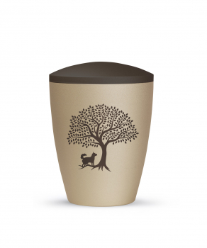 Tierurne Edition Natura mit Motiv Hund und Baum 2 versch. H5