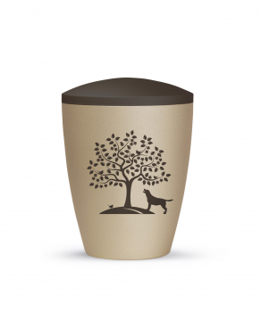 Tierurne Edition Natura mit Motiv Hund und Baum 2 versch. Größen H8
