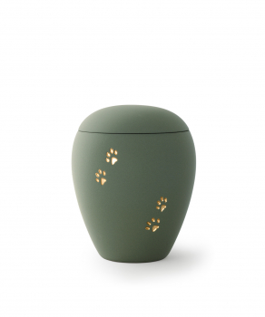 Tierurne Keramik Edition Siena 4 Pfoten  Farbe:  Oliv