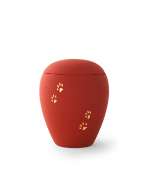 Tierurne Keramik Edition Siena 4 Pfoten  Farbe:  Rubin