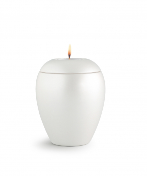 Pet Urn Edition Crystal White with tealight