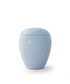 Tierurne Keramik Edition Siena 4 Pfoten  Farbe:  Himmelblau