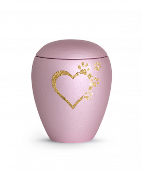 Tierurne Edition Verona Motiv Star "Herz-Pfoten" Farbe: Rosé