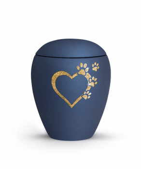 Tierurne Edition Verona Motiv Star "Herz-Pfoten" Farbe: Navy