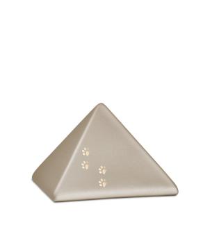 Keramikurne Pyramide mit 4 glänzenden Pfoten diverse Farben versch. Größen