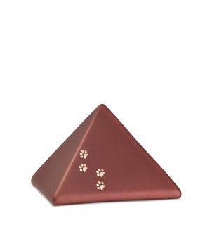 Keramikurne Pyramide mit 4 glänzenden Pfoten diverse Farben versch. Größen