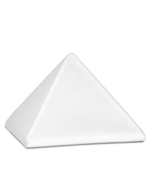 Tierurne Pyramide schlicht weiss