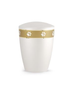 Biodegradable animal urns made of natural material for indoors and outdoors Colour White