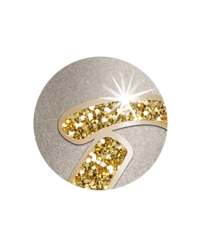 Preview: Flacher Deckel Metallurne mit Foto und Glitter Gold Umrandung