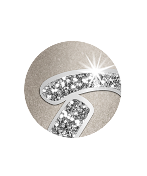Preview: Flacher Deckel Metallurne mit Foto und Glitter Silber Umrandung