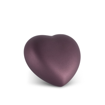 Ceramic Urn Heart with Colour: Berry various sizes