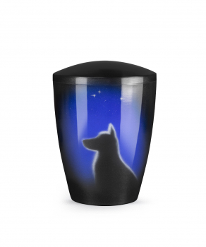 Tierurne Edition Airbrush Motiv: "Hund Sternenhimmel" versch. Größen