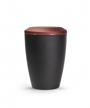 Pet Urn Edition Mandala "India" Urn colour Black-Ruby with 2 different lid motifs