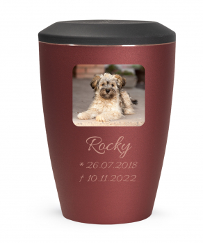 Transfer picture on urn rectangular or square