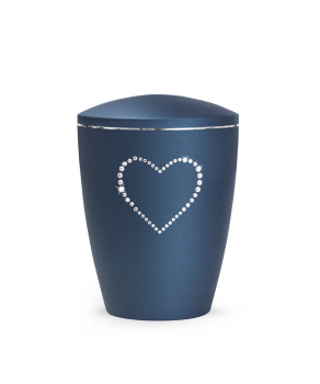 Eleganter Edition Elegance Tierurne mit Herzsilhouette aus Swarovski-Elementen in Navy