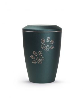 Karat Edition Metal Urn with two geometric paws