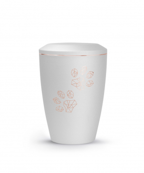 Pet Urn Edition Lina with brushed gold band domed lid