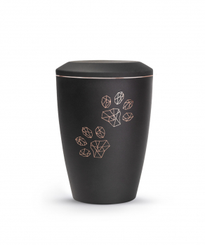 Pet Urn Edition Lina with brushed gold band domed lid
