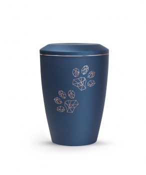 Pet Urn Edition Lina with brushed gold band domed lid