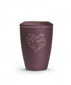 Pet Urn Edition Lina with brushed gold band domed lid