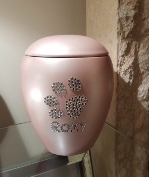 Option: personalized your urn with nom of Swarovski crystals