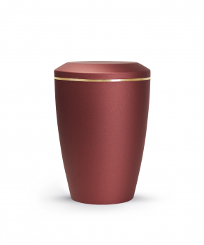 Pet Urn Edition Lina with brushed gold band domed lid