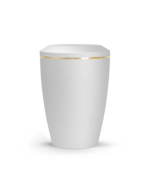 Pet Urn Edition Lina with brushed gold band domed lid