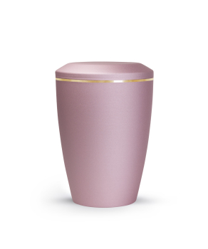 Pet Urn Edition Lina with brushed gold band domed lid