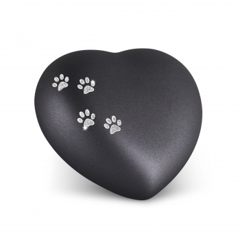 Tierurne Herz 4 Pfoten Farbe Schwarz für Hunde und Katzen günstig kaufen.
