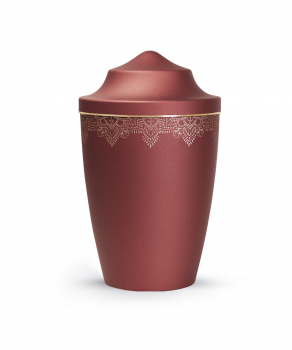 Pet urn Edition Mandala with pointed lid silver or gold coloured stripes different colours and sizes