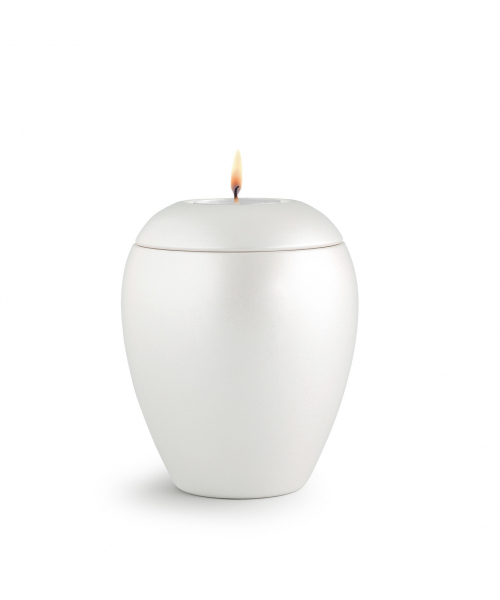 Pet Urn Edition Crystal White with tealight
