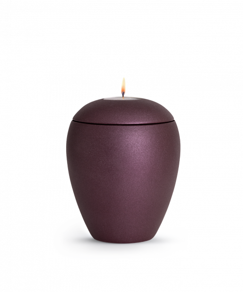 Pet Urn Verona Berry with Tealight Lid