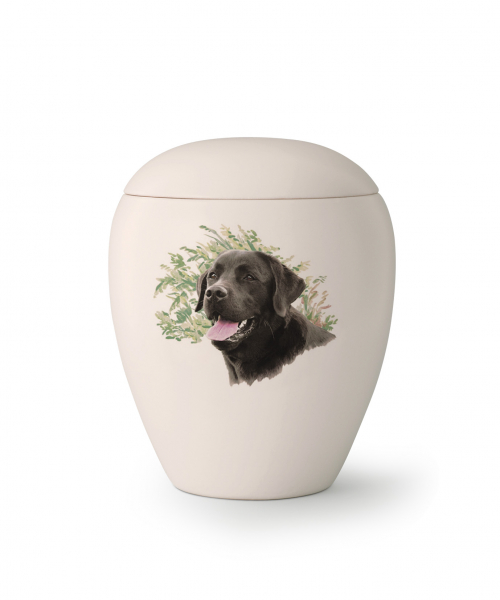 Tierurne Retriever schwarz handbemalt