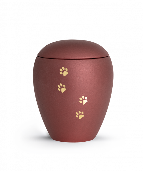 Tierurne Verona Farbe Rubin mit 4 Pfoten