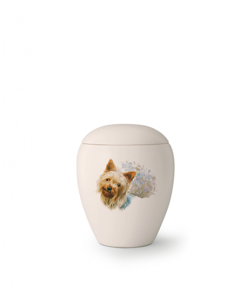 Tierurne  Yorkshire Terrier handbemalt