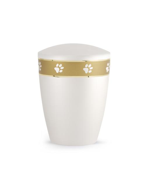 Biodegradable animal urns made of natural material for indoors and outdoors Colour White