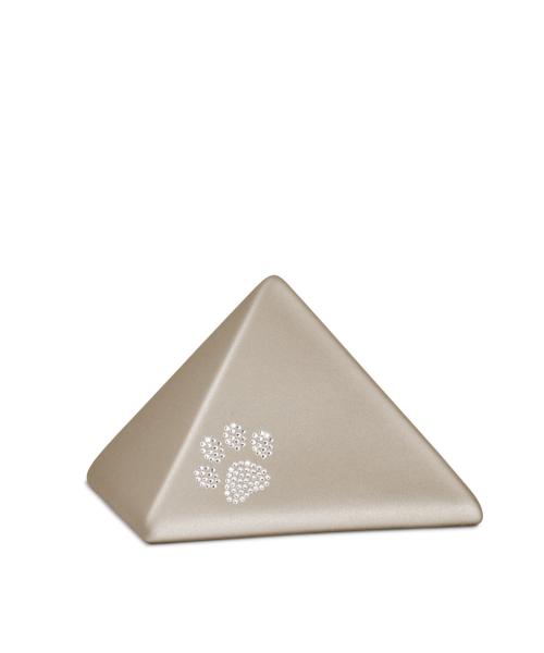 Pyramide Pfote Kristall champagner