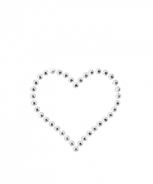 Tierurne mit Herz aus Swarovski Kristallen
