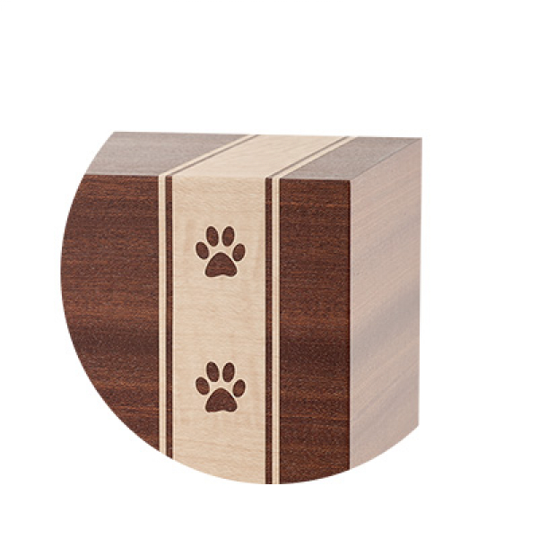Tierurne Holz  Mahagoni Detail Pfotenband