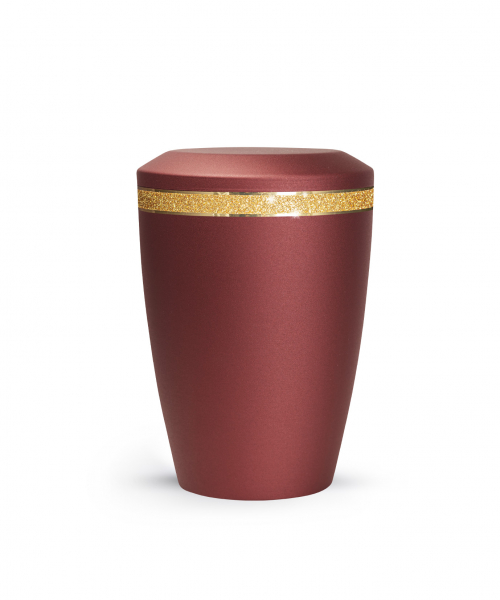Tierurne Edition Glamour mit Glitterband flacher Deckel